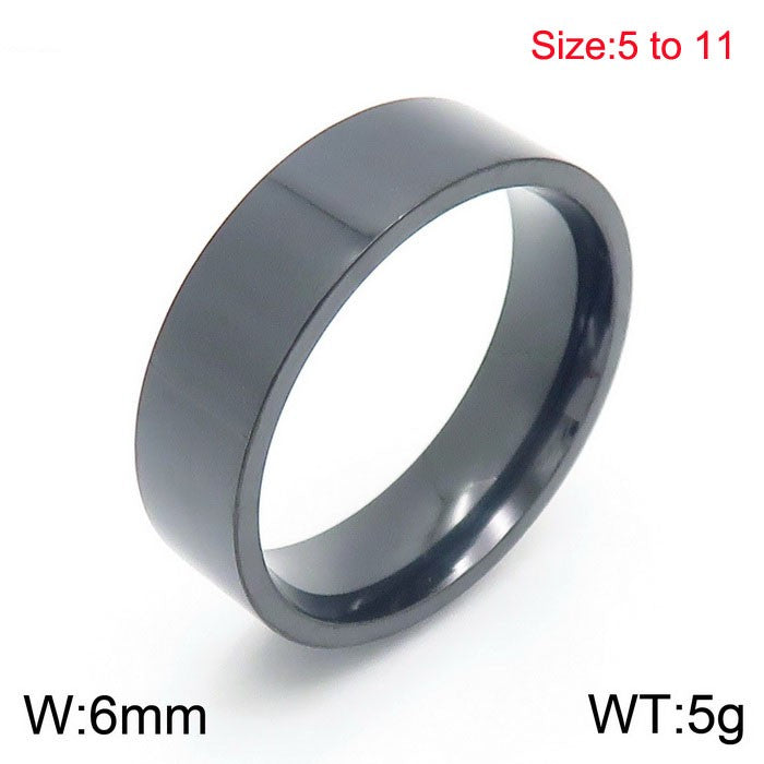 Simple Style Solid Color Stainless Steel Plating Rings 1 Piece