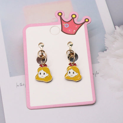 Cartoon Style Rainbow Unicorn Alloy Girl's Ear Clips 1 Pair