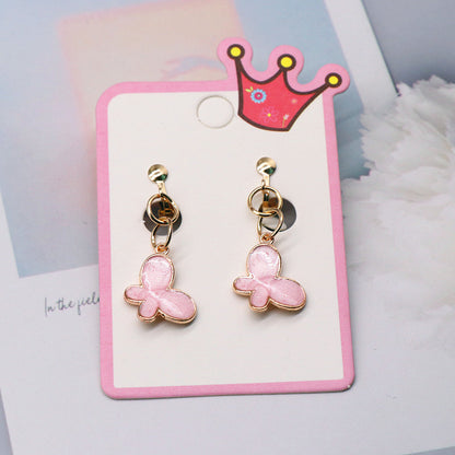 Cartoon Style Rainbow Unicorn Alloy Girl's Ear Clips 1 Pair