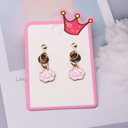 Cartoon Style Rainbow Unicorn Alloy Girl's Ear Clips 1 Pair