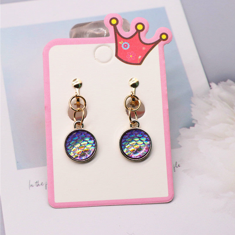 Cartoon Style Rainbow Unicorn Alloy Girl's Ear Clips 1 Pair