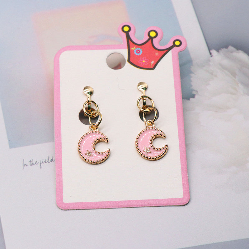 Cartoon Style Rainbow Unicorn Alloy Girl's Ear Clips 1 Pair