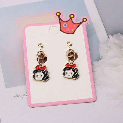 Cartoon Style Rainbow Unicorn Alloy Girl's Ear Clips 1 Pair