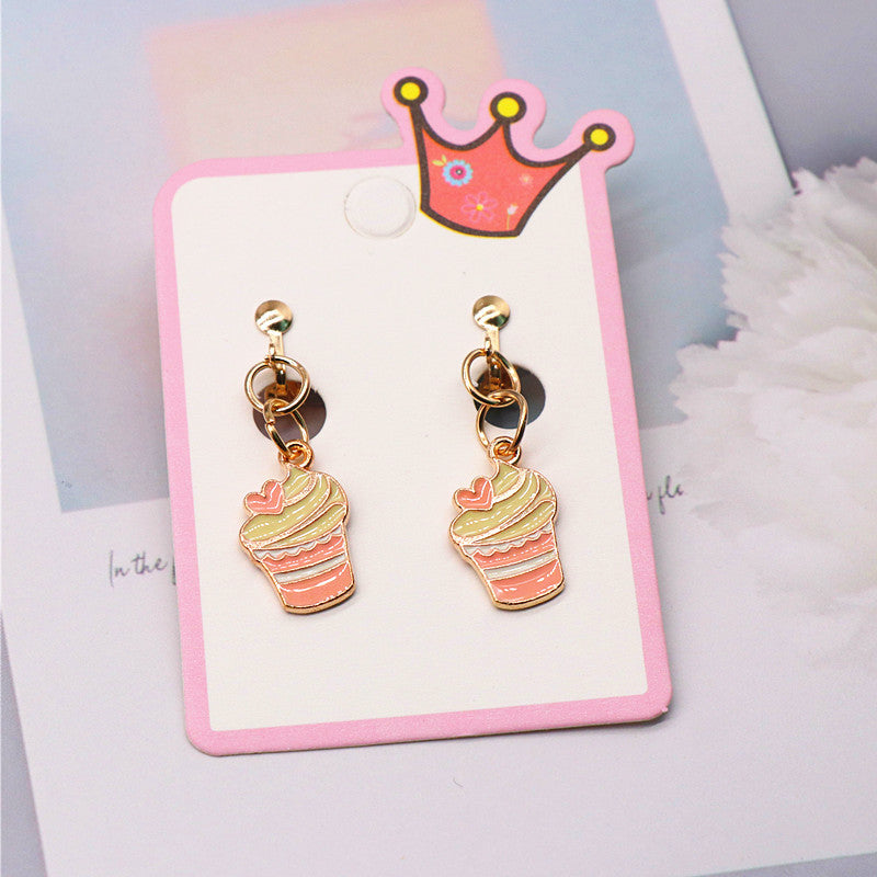 Cartoon Style Rainbow Unicorn Alloy Girl's Ear Clips 1 Pair