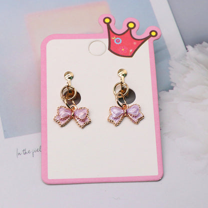 Cartoon Style Rainbow Unicorn Alloy Girl's Ear Clips 1 Pair