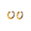 Fashion Round Stainless Steel Plating Earrings 1 Pair