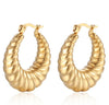 1 Pair Fashion Solid Color Plating 304 Stainless Steel 18K Gold Plated Earrings