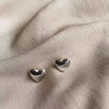 Fashion Heart Shape Titanium Steel Plating Ear Studs 1 Pair