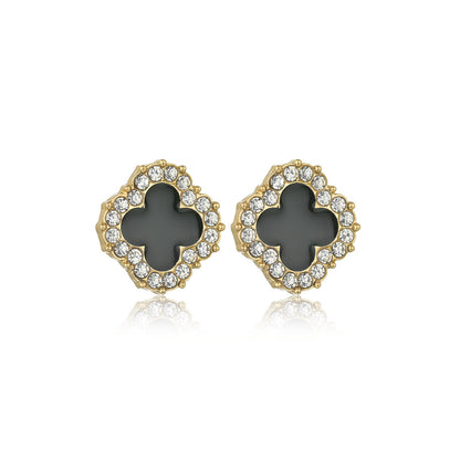 Simple Style Flower Rhinestone No Inlaid Earrings Ear Studs