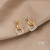 Simple Style Star Heart Shape Bow Knot Alloy Inlay Artificial Pearls Zircon Women's Earrings 1 Pair