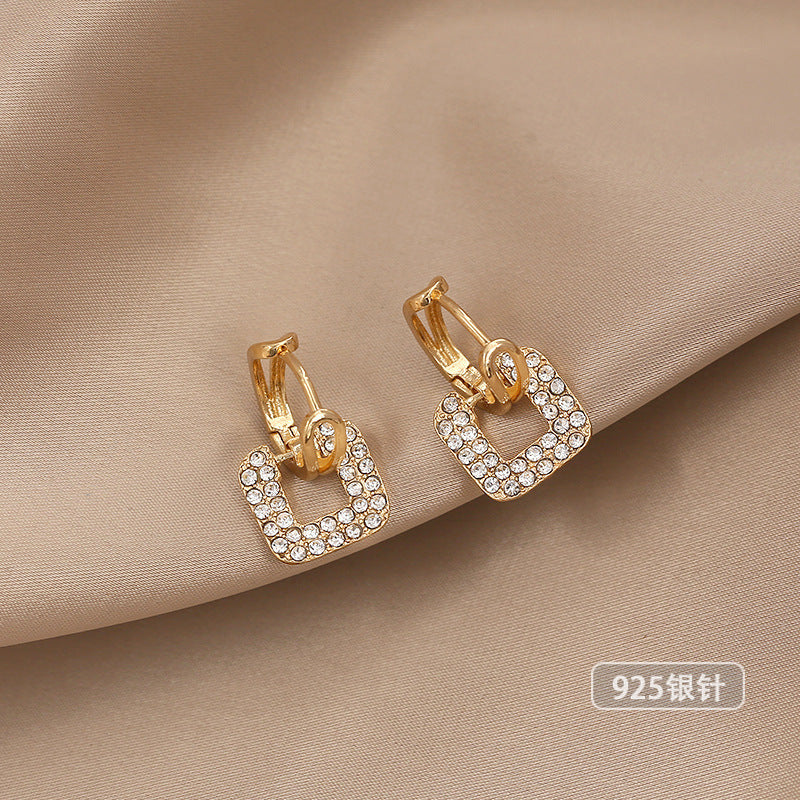 Simple Style Star Heart Shape Bow Knot Alloy Inlay Artificial Pearls Zircon Women's Earrings 1 Pair