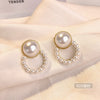 Simple Style Star Heart Shape Bow Knot Alloy Inlay Artificial Pearls Zircon Women's Earrings 1 Pair