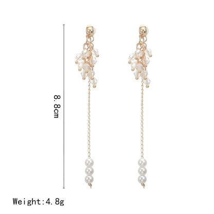 Fashion Geometric Arylic Alloy Tassel Women's Ear Studs 1 Pair