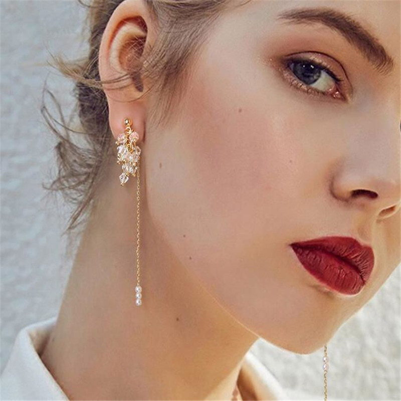 Fashion Geometric Arylic Alloy Tassel Women's Ear Studs 1 Pair