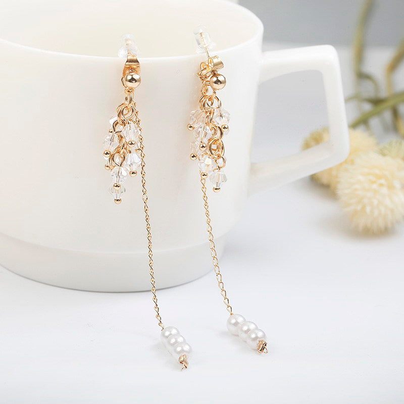 Fashion Geometric Arylic Alloy Tassel Women's Ear Studs 1 Pair