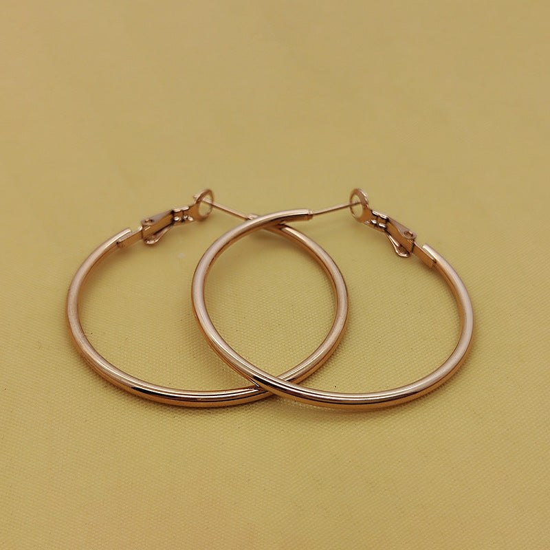 1 Pair Simple Style Geometric Plating Stainless Steel Earrings