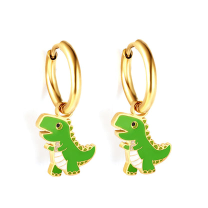 Fashion Animal Stainless Steel Plating Dangling Earrings 1 Pair