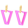 Fashion Solid Color Copper Plating Drop Earrings 1 Pair