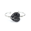 Fashion U Shape Heart Shape Crystal Metal Bangle 1 Piece