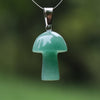 Fashion Mushroom Natural Crystal Polishing Pendant Necklace 1 Piece