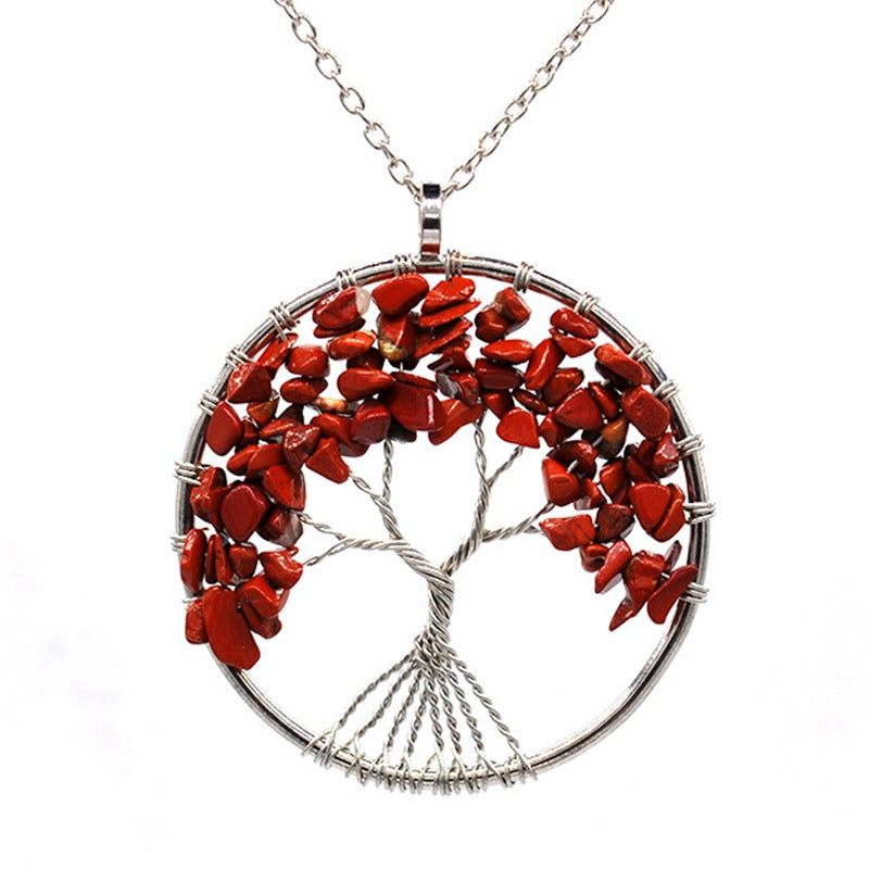 Fashion Tree Natural Stone Plating Pendant Necklace 1 Piece