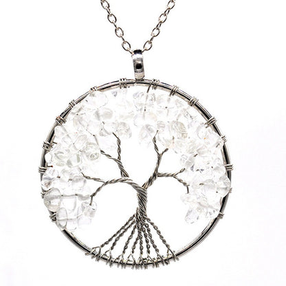 Fashion Tree Natural Stone Plating Pendant Necklace 1 Piece