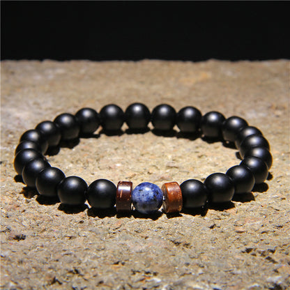 Simple Style Geometric Natural Stone Beaded Bracelets 1 Piece