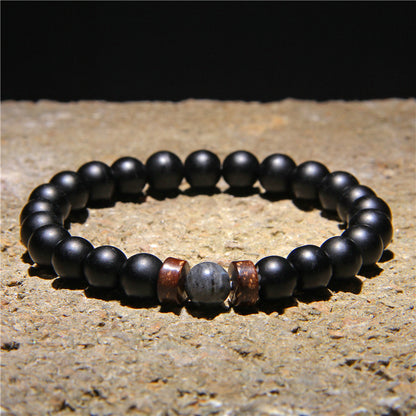 Simple Style Geometric Natural Stone Beaded Bracelets 1 Piece