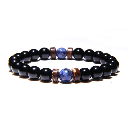 Simple Style Geometric Natural Stone Beaded Bracelets 1 Piece