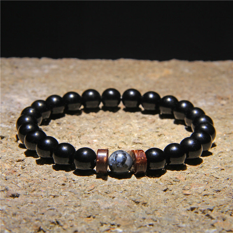 Simple Style Geometric Natural Stone Beaded Bracelets 1 Piece