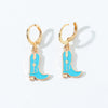 Fashion Boots Alloy Enamel Women'S Drop Earrings 1 Pair