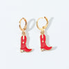 Fashion Boots Alloy Enamel Women'S Drop Earrings 1 Pair