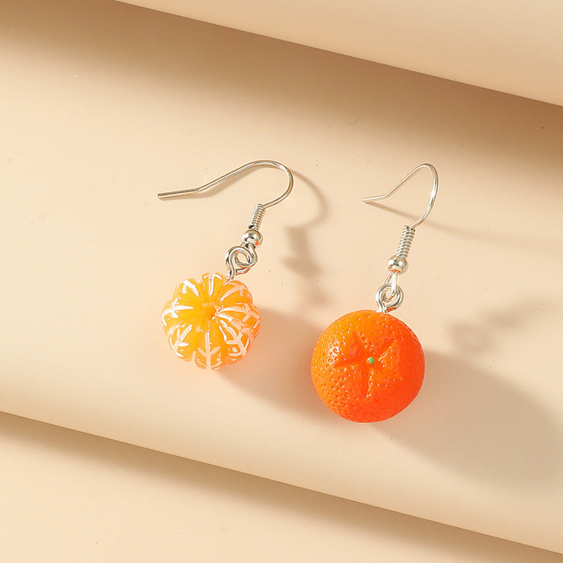 1 Pair Fashion Beer Leaves Orange Plating Alloy Drop Earrings