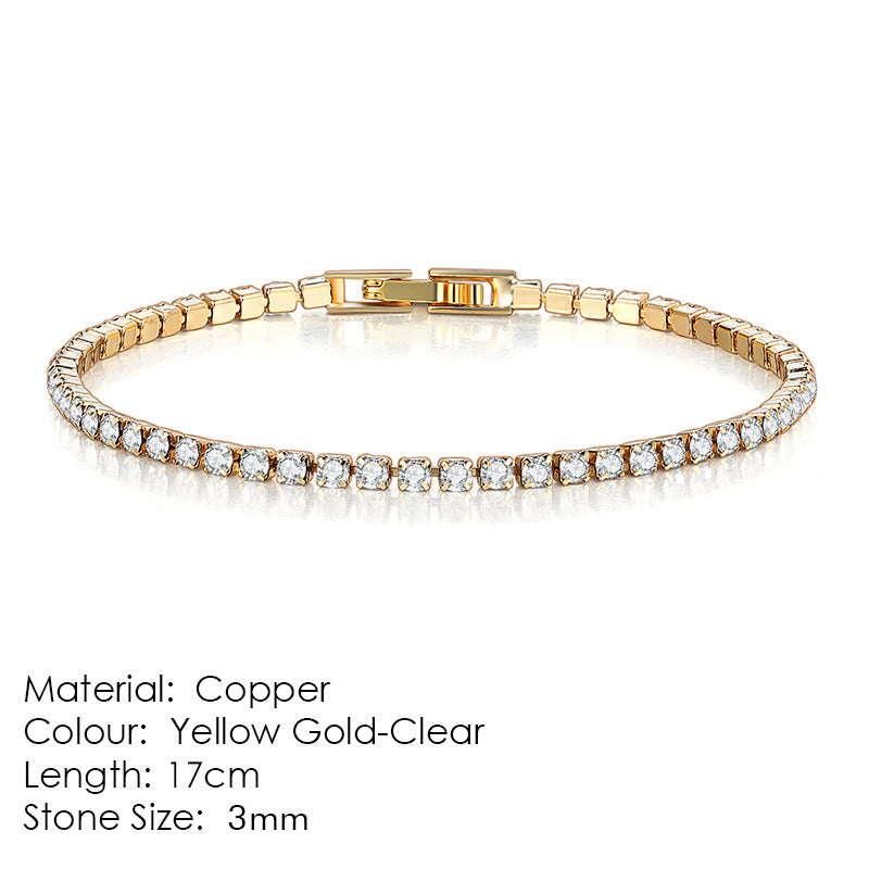 Fashion Geometric Copper Plating Zircon Bracelets 1 Piece