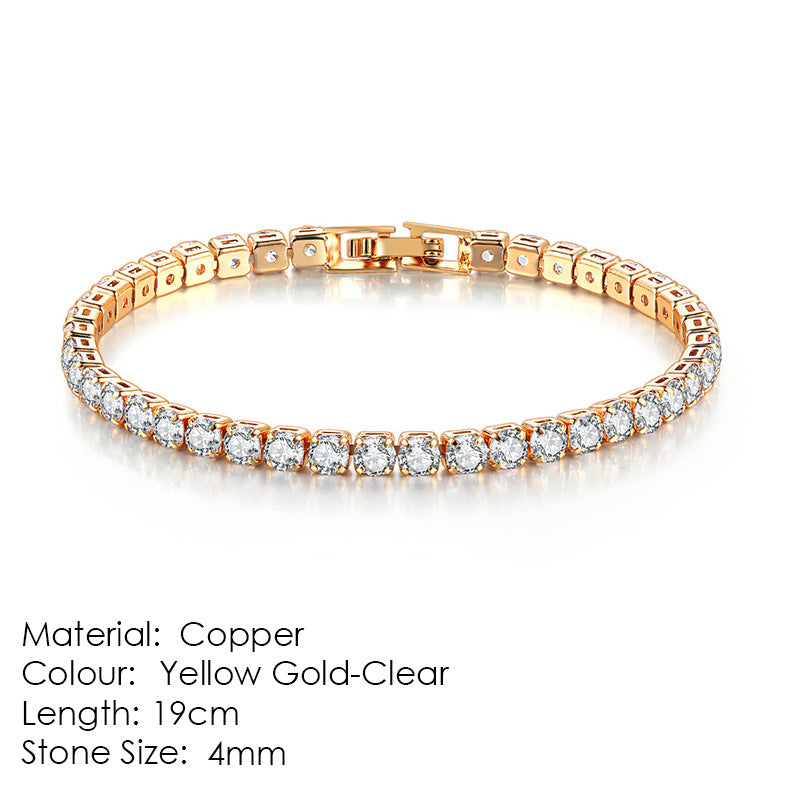 Fashion Geometric Copper Plating Zircon Bracelets 1 Piece