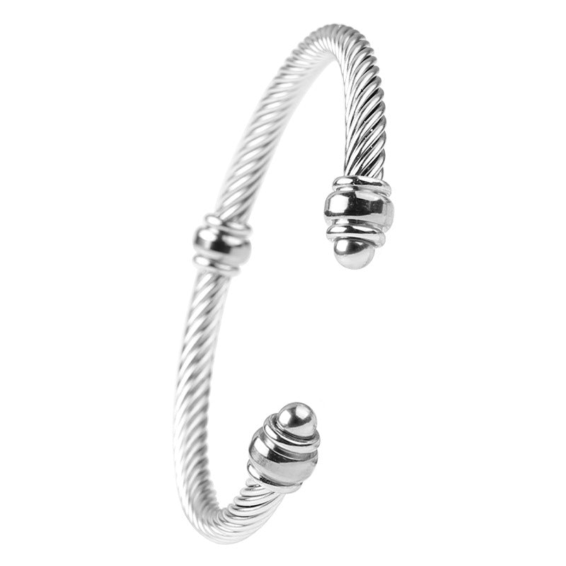 Fashion C Shape Stainless Steel Plating Bangle