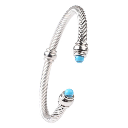 Fashion C Shape Stainless Steel Plating Bangle