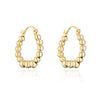 Fashion Geometric Copper Gold Plated Hoop Earrings 1 Pair