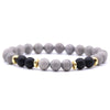 Retro Round Natural Stone Beaded Bracelets 1 Piece