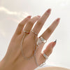 Fashion Round Alloy Plating Artificial Pearls Women's Open Ring 1 Piece