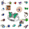 Exaggerated Four Leaf Clover Butterfly Metal Plating Zircon Unisex Open Ring 1 Piece