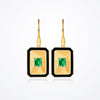 Vintage Style Square Copper Inlay Rhinestones Women's Rings Earrings Necklace