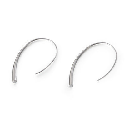 Korean Style Stylish And Simple Personality Line Earrings Titanium Steel Creative Temperamental Cold Style Line Women's Earrings