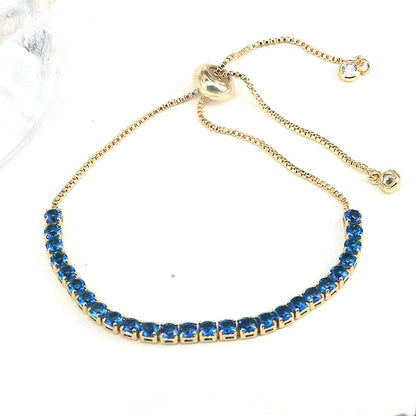 Fashion Square Copper Gold Plated Zircon Bracelets In Bulk