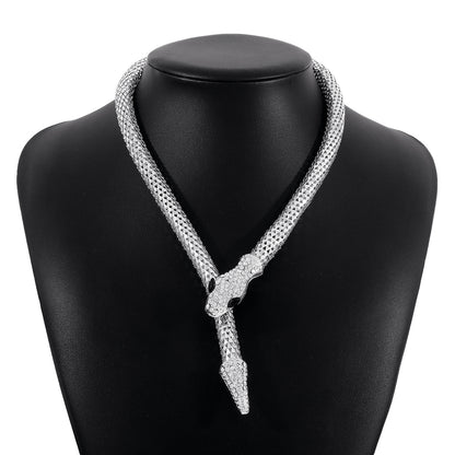 Fashion Snake Alloy Inlay Rhinestones Women's Choker 1 Piece