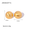 Fashion Round Stainless Steel Inlay Pearl Ear Studs 1 Pair