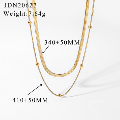 Fashion Solid Color Stainless Steel Titanium Steel Plating Necklace 1 Piece