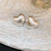 Simple Style Round Square Heart Shape Metal Plating Women's Ear Studs