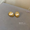 Simple Style Round Square Heart Shape Metal Plating Women's Ear Studs