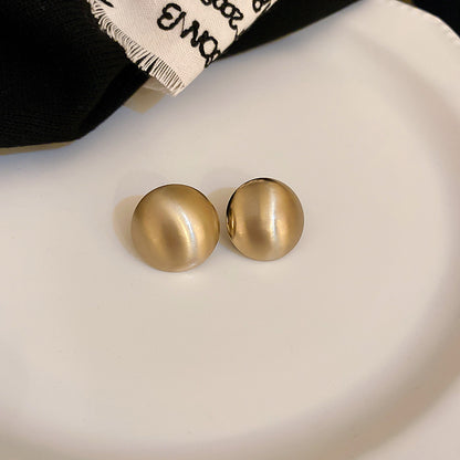 Simple Style Round Square Heart Shape Metal Plating Women's Ear Studs